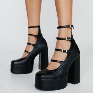 Mary Jane Strappy Platform Heels